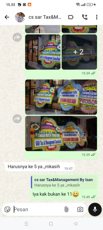 Testimonial papan bunga BANGKA BARAT